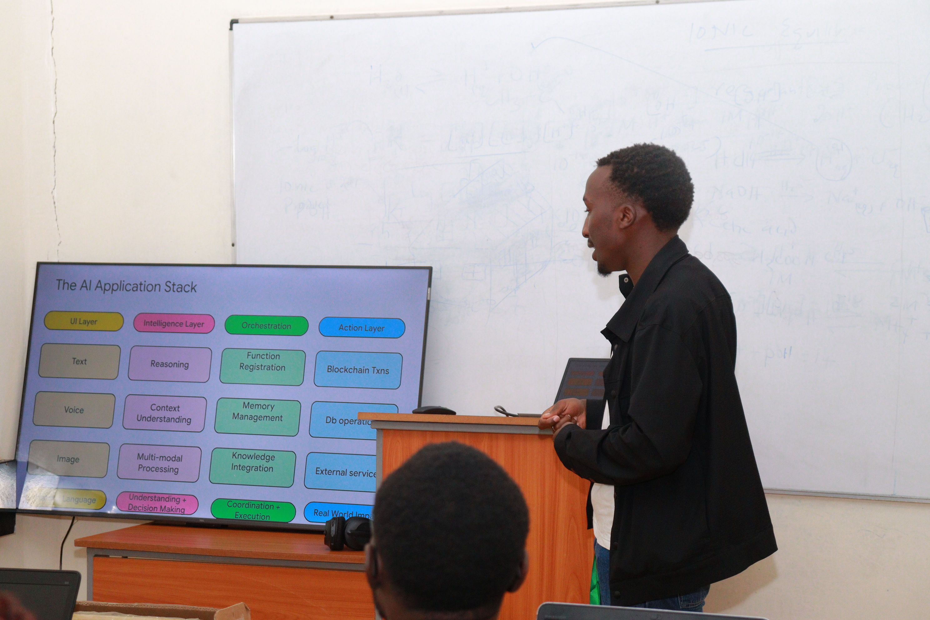 Ian presenting AI Application Stack